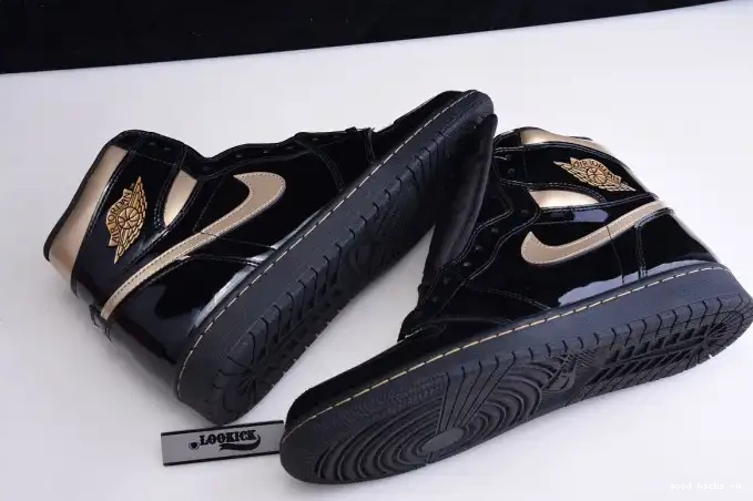 Cheap GOLD RETRO 1 HIGH JORDAN AIR BLACK 555088-032 (2020) METALLIC 0415